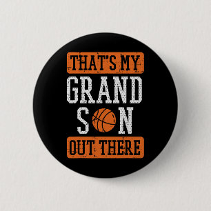 Badge Rond 5 Cm Grand-Fils Là-Bas Basket-Basket Grand-Mère Grand-P