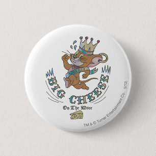 Badge Rond 5 Cm Grand fromage de Jerry sur la lune 2