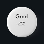 Badge Rond 5 Cm grand garçon ajouter nom félicitations date année<br><div class="desc">conception</div>