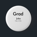 Badge Rond 5 Cm grand garçon ajouter nom félicitations date année<br><div class="desc">conception</div>