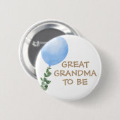 Badge Rond 5 Cm Grand grand-mère à être le Baby shower de ballon b (Devant & derrière)