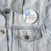 Badge Rond 5 Cm Grand grand-mère à être le Baby shower de ballon b (En situation)