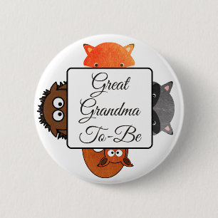 Badge Rond 5 Cm Grand Grand-mère à être le thème des forêts de ren