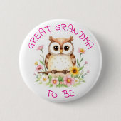 Badge Rond 5 Cm Grand grand-mère | Baby shower des bois (Devant)