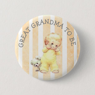 Badge Rond 5 Cm Grand grand-mère d'être Vintage bébé garçon bouton