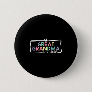 Badge Rond 5 Cm Grand Grand-mère Est 2026 Promu À Grand-Grand-mère