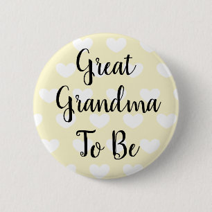 Badge Rond 5 Cm Grand grand-mère pour être le Baby shower des Coeu