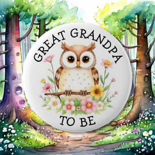 Badge Rond 5 Cm Grand grand-père Baby shower à thème Woodland