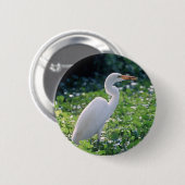 Badge Rond 5 Cm Grand héron (Devant & derrière)