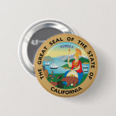 Badge Rond 5 Cm Grand joint de la Californie (Devant & derrière)