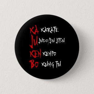 Badge Rond 5 Cm Grand Kajukenbo Combattre Karate Judo Kenpo Kung F