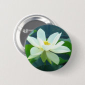 Badge Rond 5 Cm grand lis blanc (Devant & derrière)