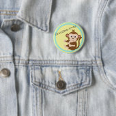 Badge Rond 5 Cm Grand-maman-à-est le bouton (En situation)