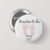 Badge Rond 5 Cm Grand-maman-à-Est, le Pin (Devant & derrière)