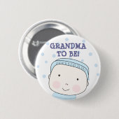 Badge Rond 5 Cm Grand-maman à être ! Bouton de bébé (Devant & derrière)