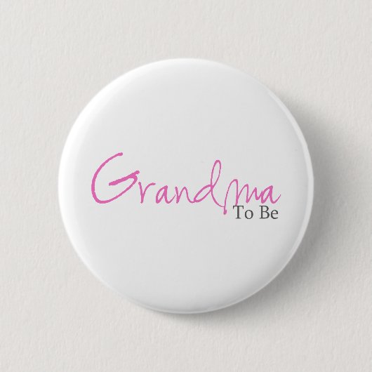 Badge Rond 5 Cm Grand-maman à être (manuscrit rose) (Devant)