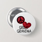 Badge Rond 5 Cm Grand-maman d'amour de paix grande (Devant & derrière)