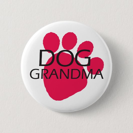 Badge Rond 5 Cm Grand-maman de chien (Devant)