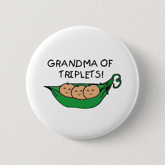 Badge Rond 5 Cm Grand-maman de cosse de triplets (Devant)