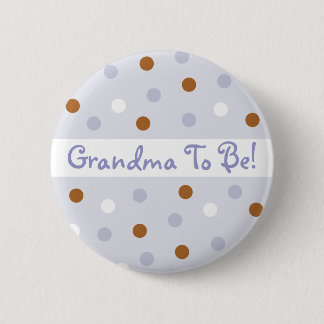 Badge Rond 5 Cm Grand-maman de point de polka de lutin à être Pin