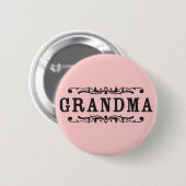 Badge Rond 5 Cm Grand-maman décorative (Devant & derrière)