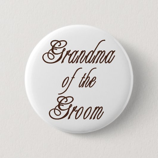 Badge Rond 5 Cm Grand-maman des bruns chics de marié (Devant)
