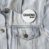 Badge Rond 5 Cm grand-maman en service (En situation)