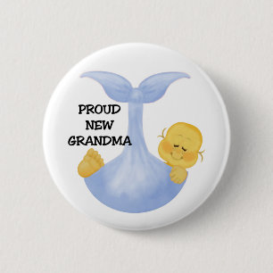 Badge Rond 5 Cm Grand-maman fière de bébé