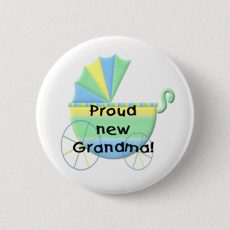 Badge Rond 5 Cm Grand-maman fière de chariot nouvelle
