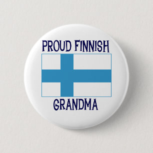 Badge Rond 5 Cm Grand-maman finlandaise fière