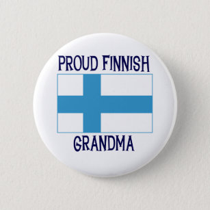 Badge Rond 5 Cm Grand-maman finlandaise fière