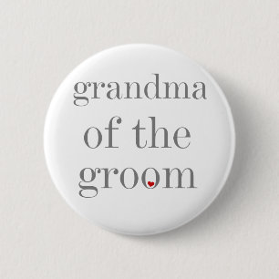 Badge Rond 5 Cm Grand-maman grise des textes de marié