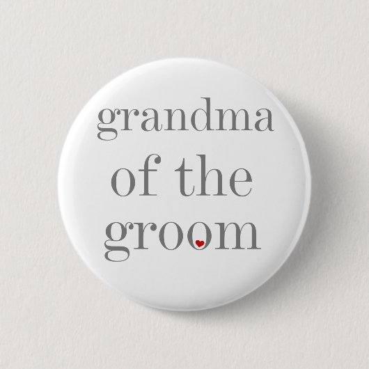 Badge Rond 5 Cm Grand-maman grise des textes de marié (Devant)