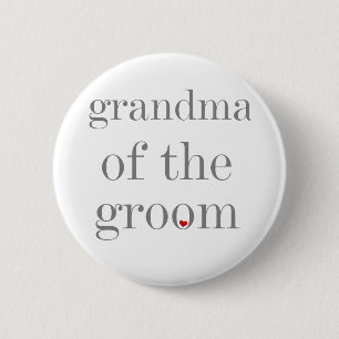 Badge Rond 5 Cm Grand-maman grise des textes de marié