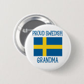Badge Rond 5 Cm Grand-maman suédoise fière (Devant & derrière)