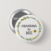 Badge Rond 5 Cm Grand-mère à Baby shower (Devant & derrière)