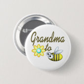 Badge Rond 5 Cm Grand-mère à Bee (Devant & derrière)