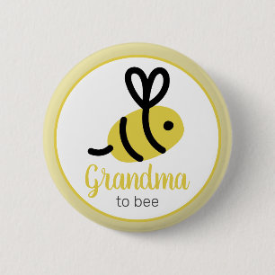 Badge Rond 5 Cm Grand-mère à être le miel abeille Baby shower bout
