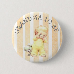 Badge Rond 5 Cm Grand-mère à être Vintage Baby Boy Graphics Bouton