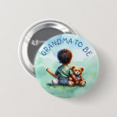 Badge Rond 5 Cm Grand-mère | BABY SHOWER (Devant & derrière)