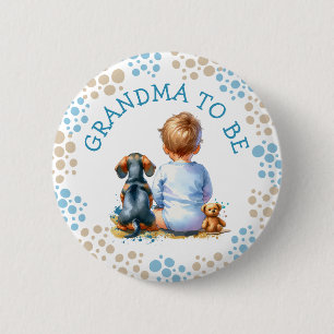 Badge Rond 5 Cm Grand-mère   Baby shower bébé et Dachshund