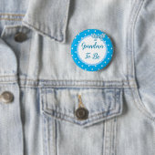 Badge Rond 5 Cm Grand-mère Baby shower bleu (En situation)