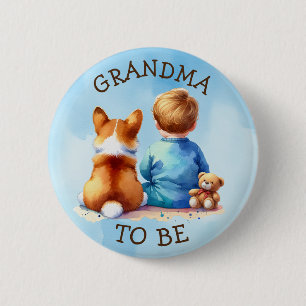 Badge Rond 5 Cm Grand-mère   Baby shower du garçon