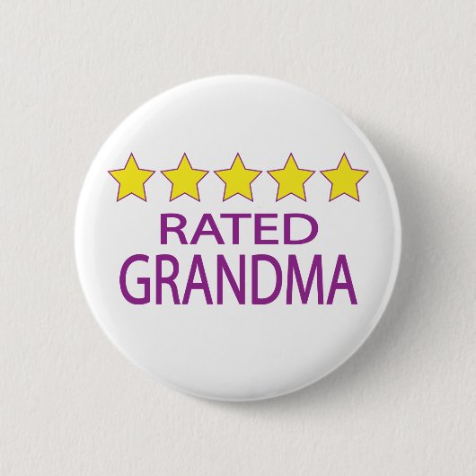 Badge Rond 5 Cm Grand-mère cinq étoiles (Devant)