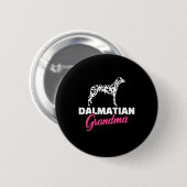 Badge Rond 5 Cm Grand-mère dalmate (Devant & derrière)