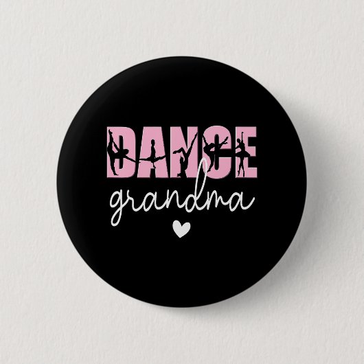 Badge Rond 5 Cm Grand-Mère Danse D'Une Danse Grand-Mère Heureuse (Devant)