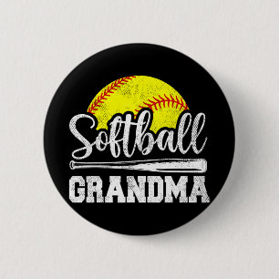 Badge Rond 5 Cm Grand-mère de joueuse de softball Jour Mère #39 ;