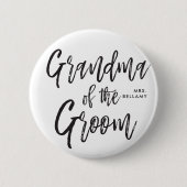 Badge Rond 5 Cm Grand-mère de la chambre | Style de script Mariage (Devant)