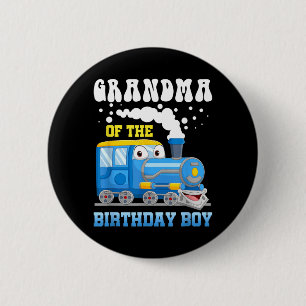 Badge Rond 5 Cm Grand-mère de la famille d'amateur de train du gar