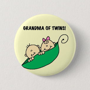 Badge Rond 5 Cm Grand-mère de T-shirts jumeaux et cadeaux
